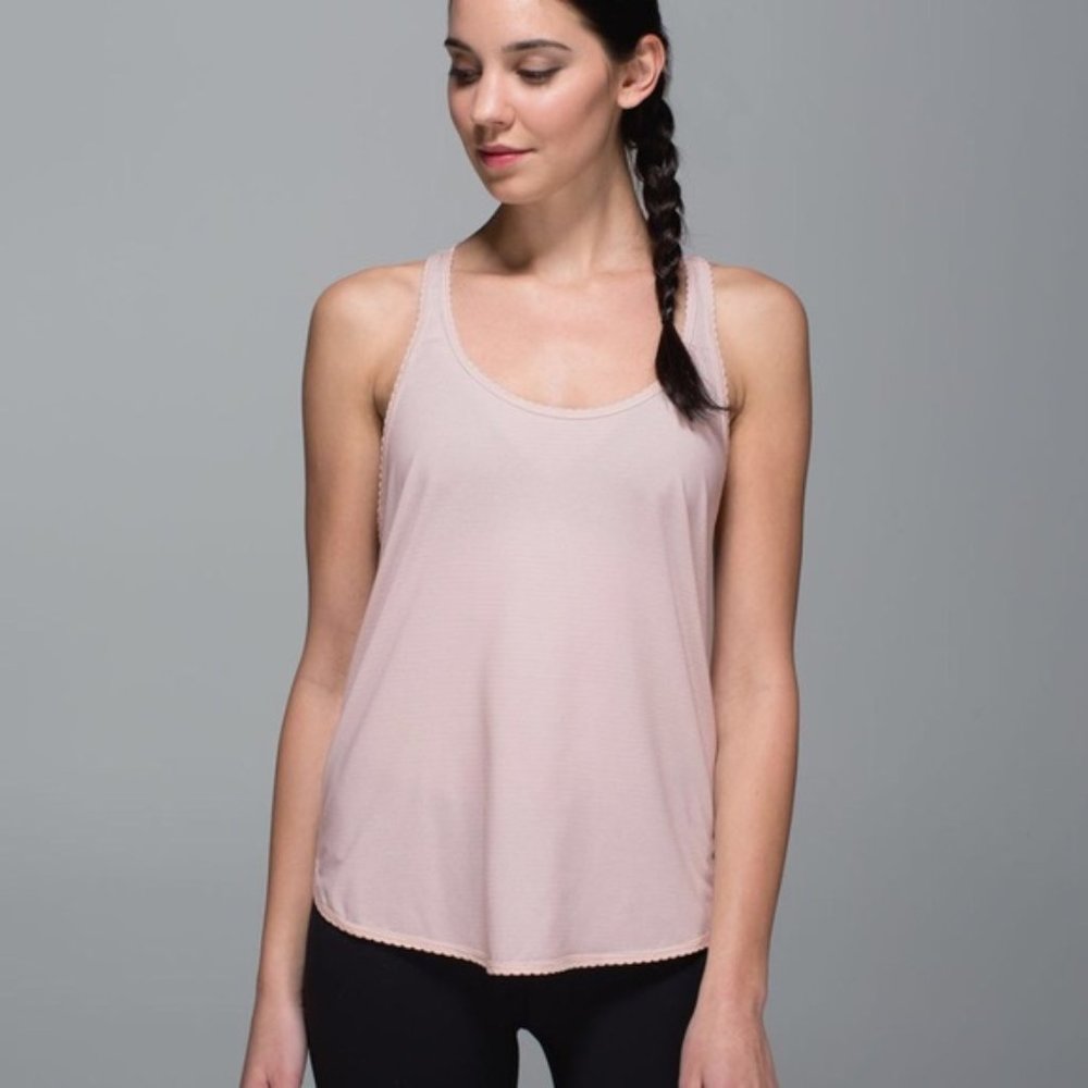 Lululemon 105 F Singlet - Heathered Parfait Pink